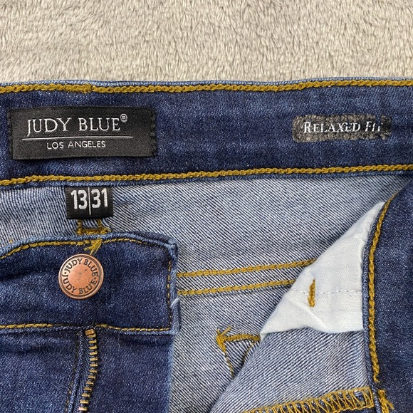 Judy Blue Relaxed Fit Dark Wash Denim Jeans JB82102DK Size 13/31 Womens - Picture 3 of 16